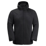 Jack Wolfskin Winterjacke Taubenberg 3in1 (wasser- und winddicht, Fleece-Innenjacke) schwarz Herren